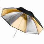 Odrazný deštník "Dual" zlatý/štříbrný, 109cm 17672 | Ateliérové vybavení